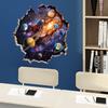 3D Space Planet Breaking Wall Sticker Self Adhesive No Residue Home Decor