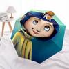 1 stk Coraline (3) Paraply, Solbeskyttelse og UV-beskyttelse. Den har otte robuste ribber til udendørs brug og er en perfekt gave