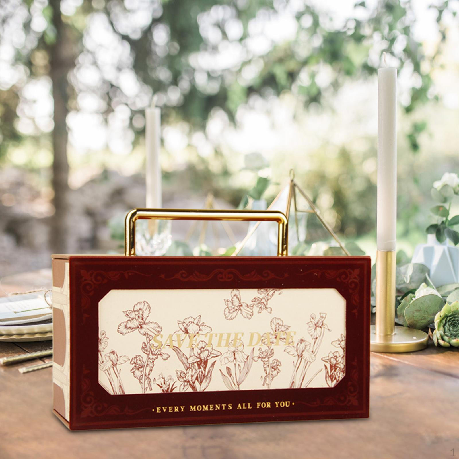 

Подарочная коробка для подружки невесты, свадебные конфеты, цветы, напечатанные на память, сувенир на вечеринку Red and L