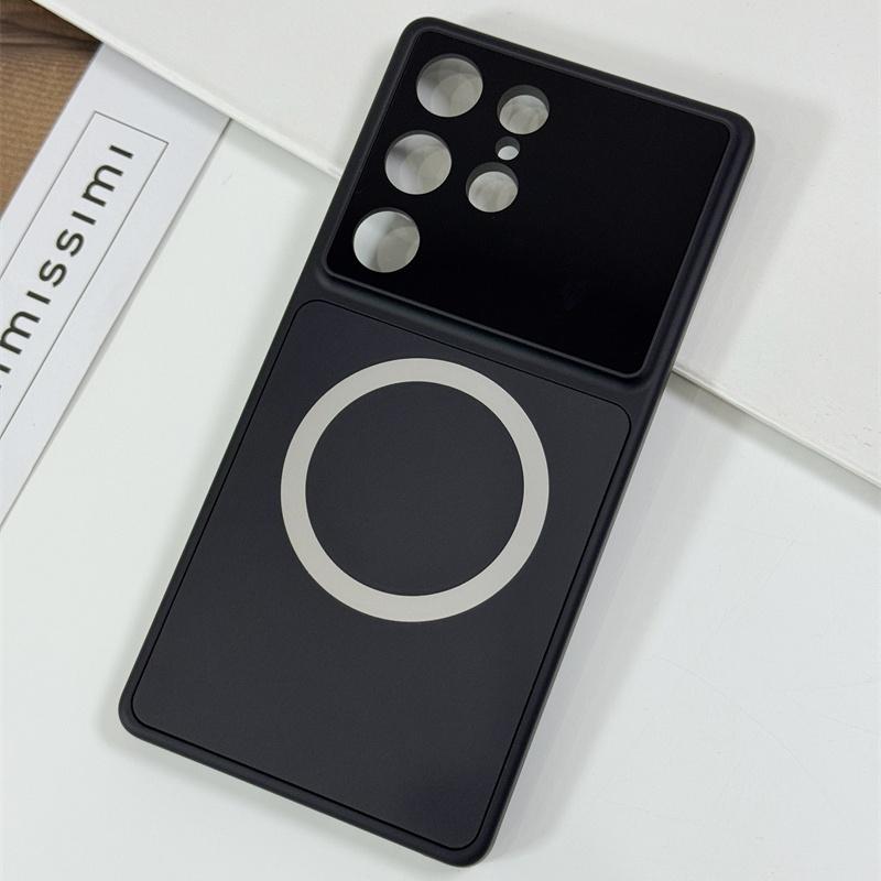 Glass Nano Matte Case For Samsung Galaxy S23 S24 S25 S26 Ultra Magnetic For Magsafe Wireless Charging Shockproof PC Cover
