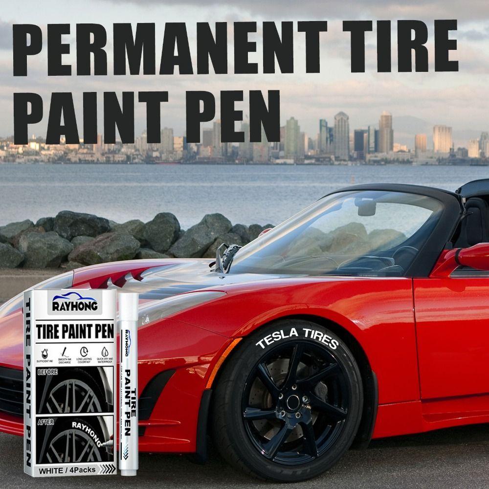 

Белая автомобильная ручка с буквами, украшение, 6 мл, маркер для рисования, новая ручка для рисования шин