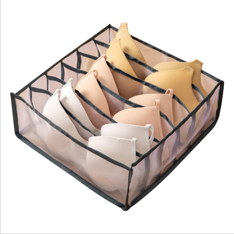 Multi-Grid Foldable Drawer-Type Underwear Socks Panties Organizer Bag Space-Saving Collapsible Closet Clothes Organizer Storage Box