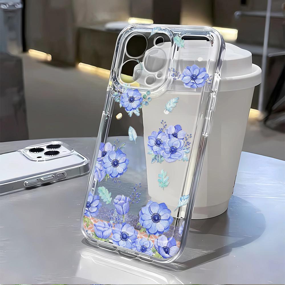 Plum Flower Phone Case for iPhone 16 Pro 15 14 Plus 13 12 11 17 Pro Max 17 Air 17 Pro Shockproof Case Cover