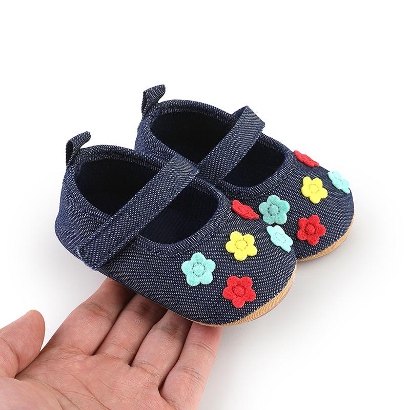Newborn Infant Floral Princess Soft Sole Shoes for 0-1 Year Old Girls