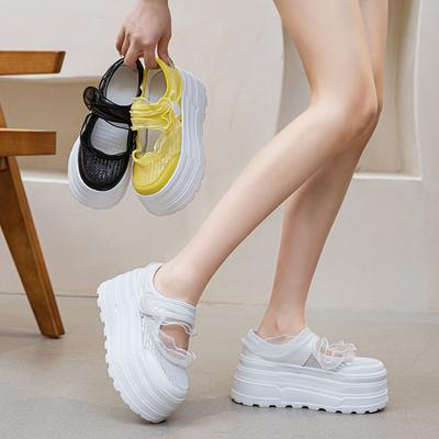 Lace Flower Edge Sandals Women's 2025 Summer New Casual Shoes Mary Jane Women's Shoes Versatile Platform Muffin Women's Shoes