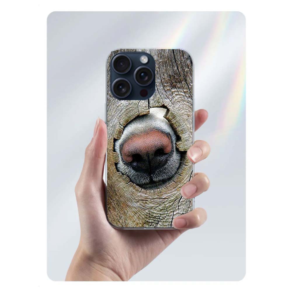 Show You Its Cute Dog Nose Clear Phone Case For Iphone 17 Air 16 Pro Max 15 Pro 14 Plus 17E 16E 11 13 12 Mini Cover Cases Fundas