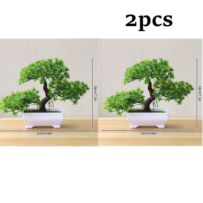 Artificial Bonsai Fake Plant Flower Potted Plastic Bonsai Home Garden Decoration Arrangement Ornament Home Table Decor