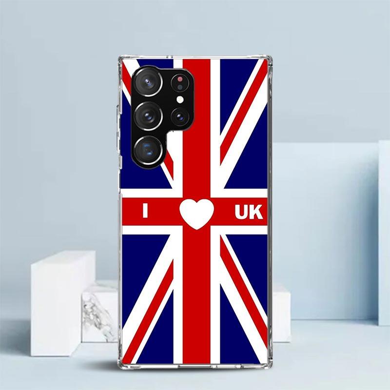 Union Jack England UK Flag Soft Cover for Samsung Galaxy S25 Edge S26 S24 S23 Ultra Phone Case S22 S21 Plus S20 FE Print Pattern