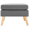 VidaXL Repose-pied Gris clair Tissu