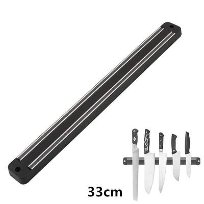 Suporte Magnético de Parede para Facas e Colheres 33CM Rack de Chef Faixa Utensílio ABS Metal Bloco de Facas Ferramenta de Cozinha