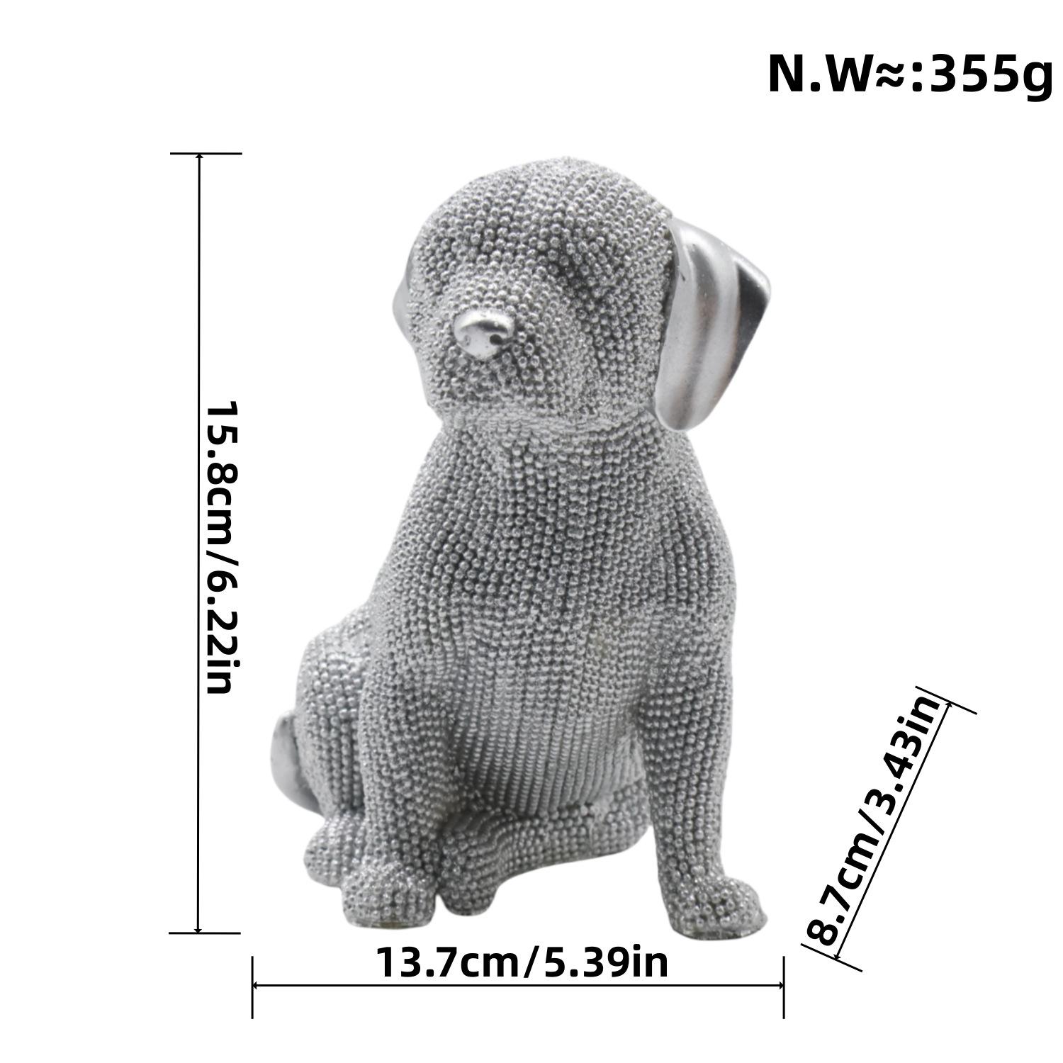 

Статуя сидящей собаки, золотая, черная, серебряная, скульптуры животных, статуэтки собак-лабрадоров из смолы для прихожей, аксессуары для домашнего декора серебряный