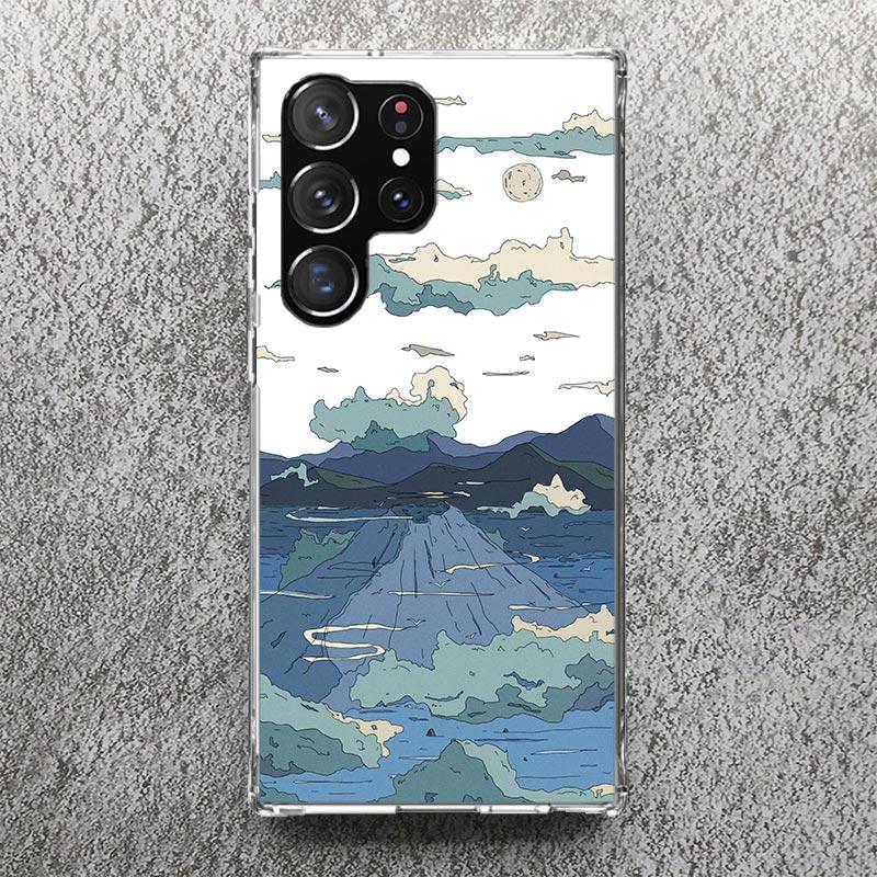 Coque de téléphone Esthétique Anime Paysage Pour Samsung Galaxy S25 S24 S23 Ultra S22 Plus S21 S20 FE S10 + S25Ultra S24U Coque Souple
