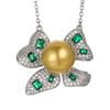 Manufacturer's Set Of Pearl Earrings Necklace Emerald Nanyang Women's Style High-end Palace Fashion