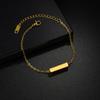 Atoztide Gravierter Name Quadratischer Bar Armband Für Männer Frauen Personalisiert Edelstahl Schmuck Verstellbare Gliederkette Familiengeschenk