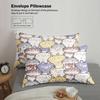 3pcs Cat Pattern Bedding Sets 3D Printed Cute Cartoon Cat Dormitory Twin Size For Students Duvet Cover Sets With 2Pillowcases