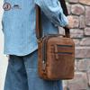 Genuine Leather Men's Large Capacity Vintage Crossbody Shoulder Bag