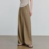 Chuyu Women's Textured Elastic Waist Wide-Leg Casual Pants