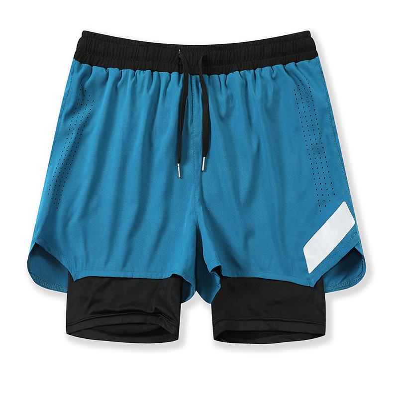 Men's Double-Layer Quick-Dry Running Shorts with Phone Pocket