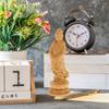 Figure Statue Ornament Buddha Chinoiserie Decor Good Luck Home Desktop Adorn Wooden Quan Yin Carving Household