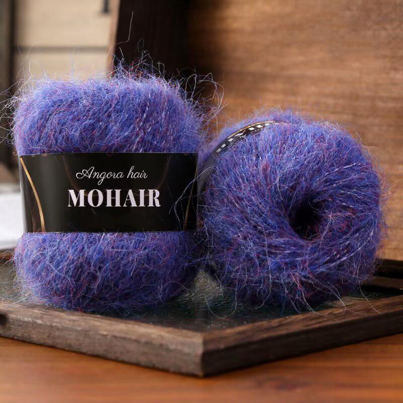 Alpaca Mohair Yarn Hand Woven Sweater Camisole Hat Yarn Ball Handmade DIY Doll Crochet Hook Yarn Ball Handmade Materials