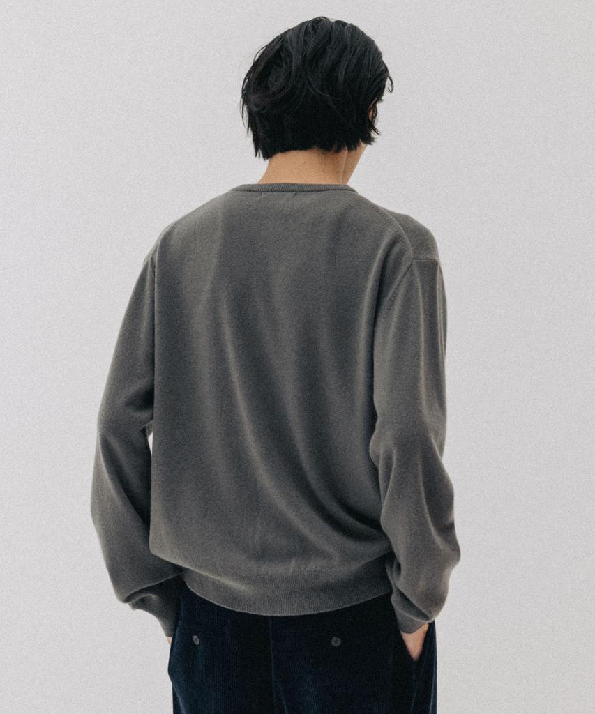 Blankroom Round Cardigan_Stone Gray