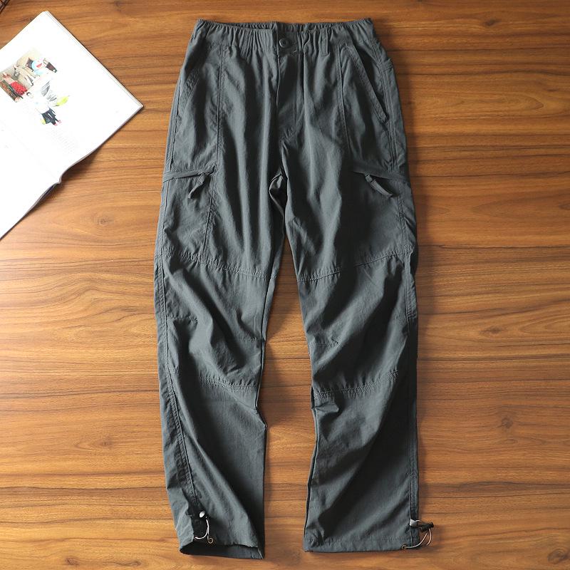 

Мужские уличные водонепроницаемые быстросохнущие походные брюки - Повседневный свободный крой, Прямая штанина, Летний ветрозащитный. XL