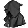Mini Medieval Witch Wizard Fancy Punk Cloak Gothic Cosplay Adult Hooded Cloak Vampire Devil Capes Unisex Halloween Party Costume