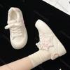 Fashion Comemore Thick Bottom Padded Cotton Shoes Women's Autumn Winter Casual Round Toe Lace Up Board Shoes Female White Plush Sneakers