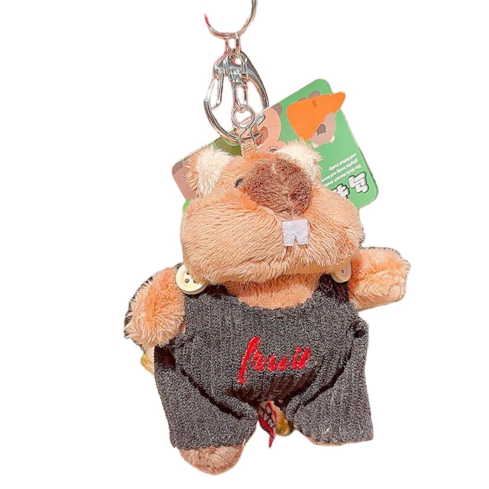 Cartoon Marmot Pendant Fluffy Groundhog Dolls Kawaii Plush Dolls Key Chain  Gifts