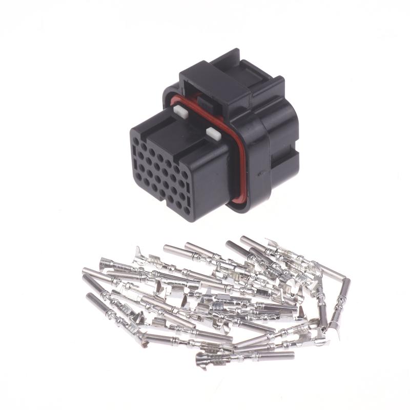 26 Holes 3 Slots Wire Harness Plug With Terminals Kit Automotive Connector Auto Oil Gas Connector Male Female Terminal Housing
