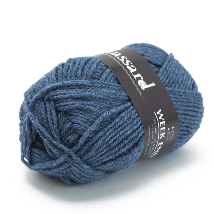 Knitting Wool Week End 1280 Jean Blue 50% Wool