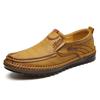 Men Leather Shoes Slip On Brown Shoes Leather Loafers Mens Moccasins Shoes Italian Designer Shoes