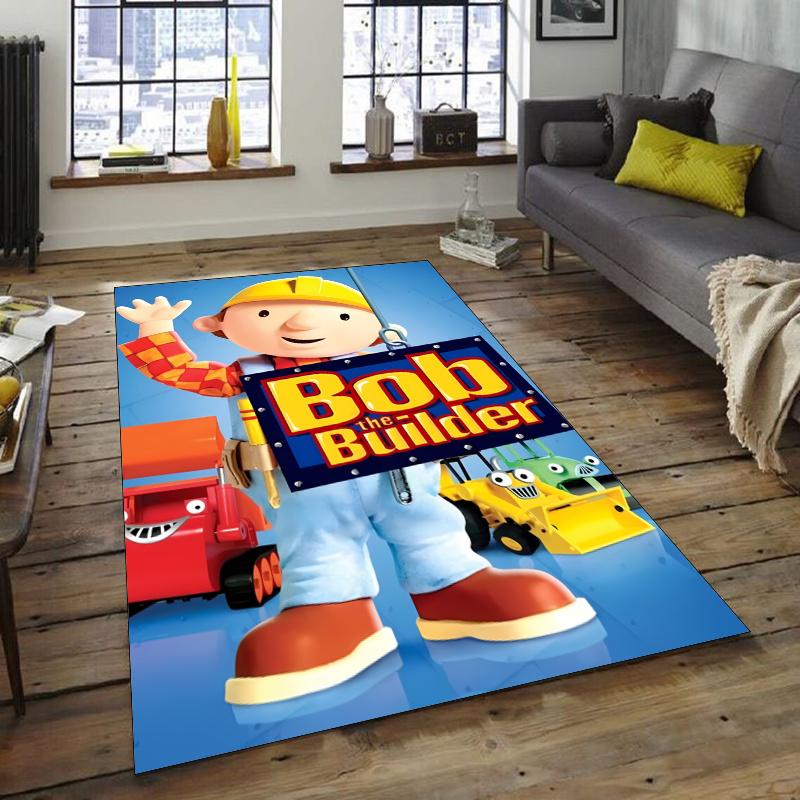 Bob the Build Design Area Rug - Non-Slip, Soft & Cozy Floor Mat for Living Room, Bedroom, Office - Indoor/Outdoor Decorative Carpet