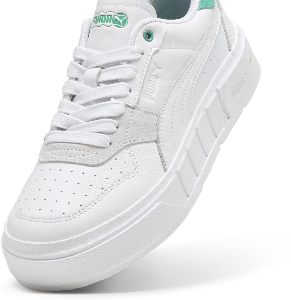 PUMA CALI Court Match 2024 Frost Size Women's Sneakers, 393094, Fall/Winter Colorway, White/Jade (08), 22.5cm