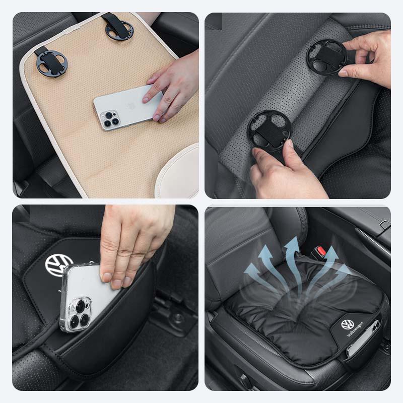 Car Leather Seat Cushion Non Slip Pressure Relief Back Support Pad For Volkswagen VW Passat Golf 4 5 6 Tiguan Polo Scirocco