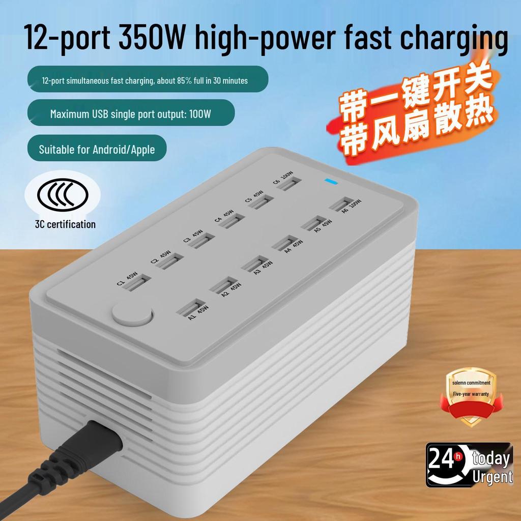 Multi-Port USB Charger Station: Fast Desktop Charger with 10, 20, or 50 Ports for Phones