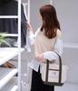 Thrower PEBBLE CANVAS TOTE BAG, 24oz, Heavyweight, Freestanding, Canvas, Off-White, Cotton, Stylish, Women's and Men's, Navy, Large, 4830 SLW586
