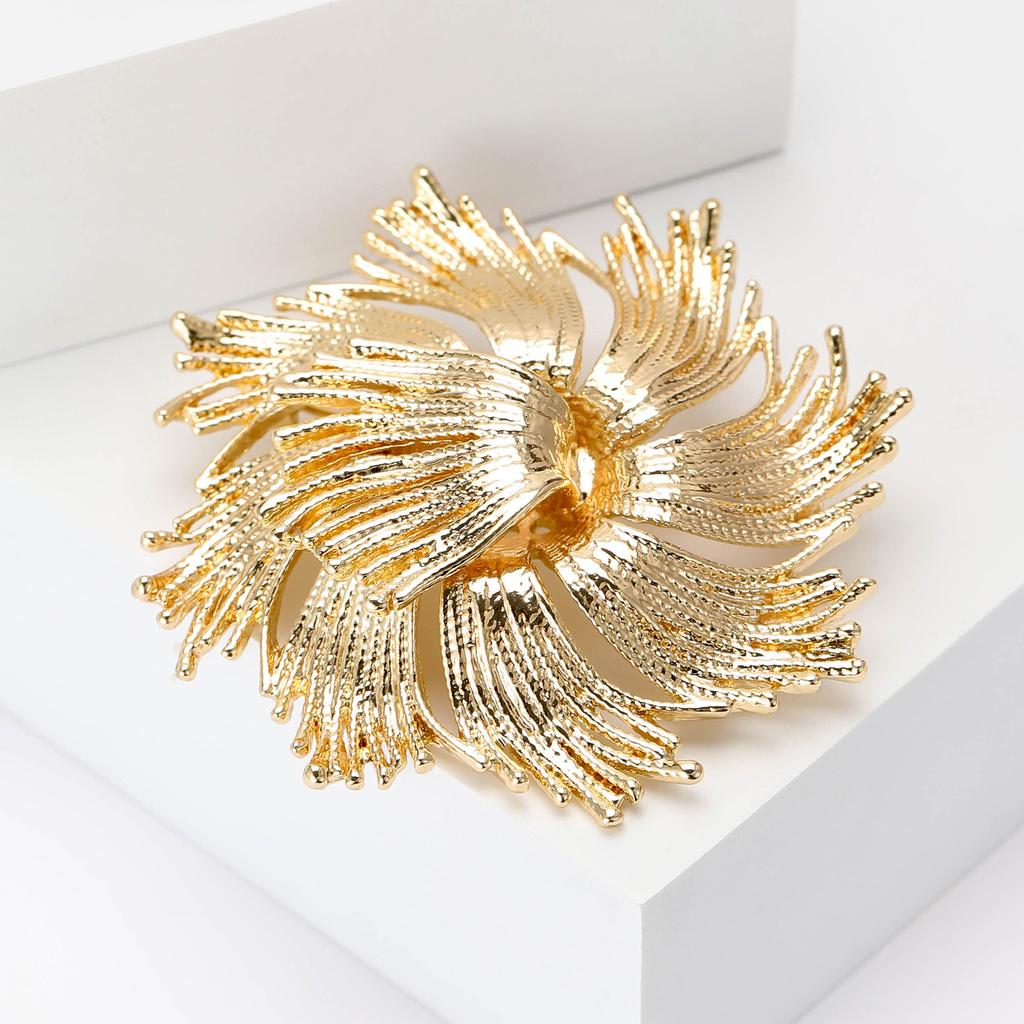 Fashion Creative Alloy Fireworks Styling Brooch, Niche High-End Women'S Clothing Pin Jewelry Brooch