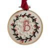 DIY Embroidered Christmas Ornaments Personalized Initial A–Z Monogram Embroidery Set Mini Handmade Christmas Embroidery Kit for Beginners
