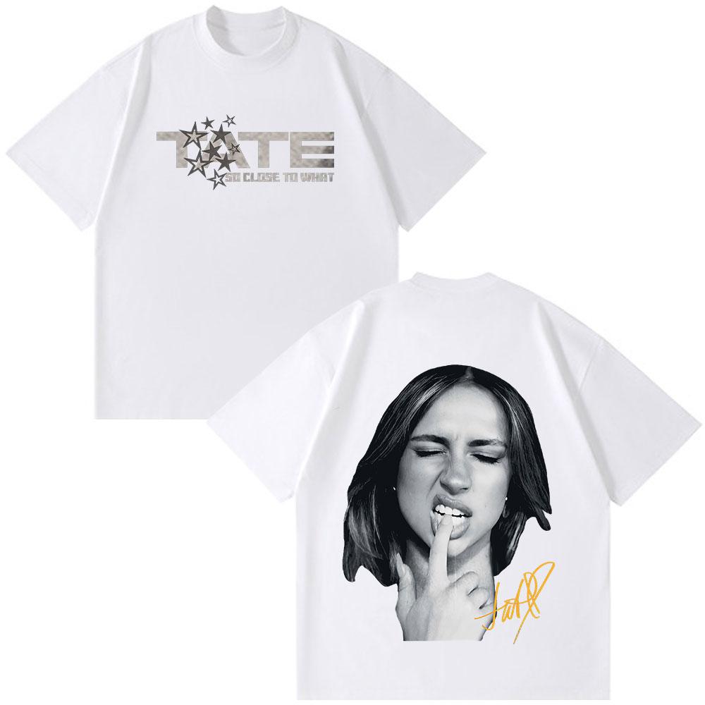 Tate Mcrae Album So Close To What Miss Possessive 2025 Welttour T-Shirts Männer Frauen Kurzarm T-Shirts Freizeit-T-Shirt