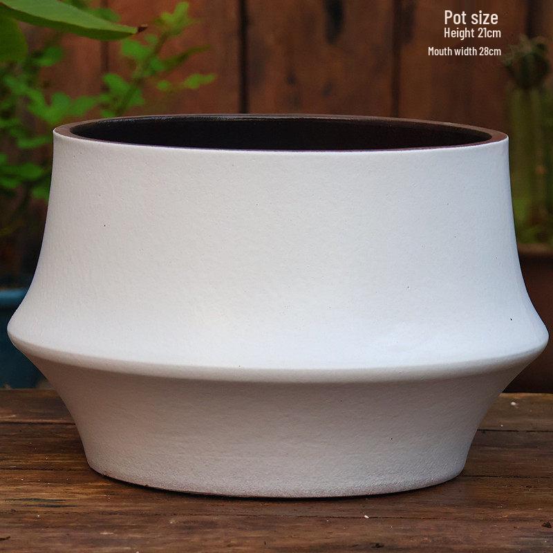 Retro Ceramic Wide Mouth Flower Pot - Tree Trunk Design for Succulents, Bougainvillea, Hydrangea, Roses  