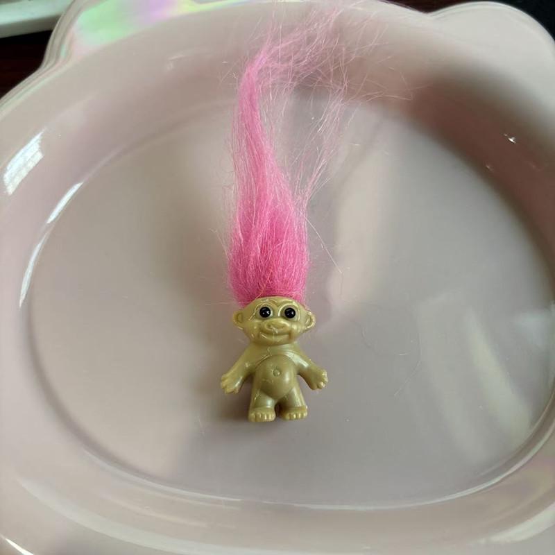 New Mini Troll Dolls Anime Action Figure Colorful Hair Family Members Models Collection Kids Toys For Home Decoration Gift