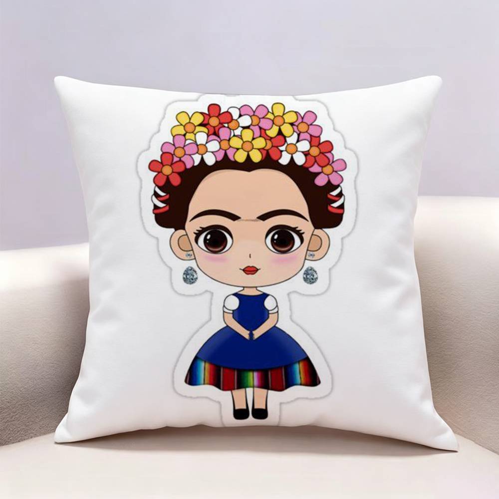 cute Art  FFrida Kahlo Doublesided print Pillow Case Cushion Cover Throw Pillow Case For Car Sofa