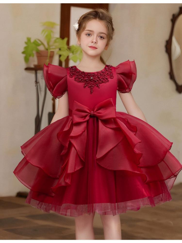 

Christmas Models Children s Dresses Fluffy Middle and Large Children s Performance Dresses Dresses 368 Children s Princess Dresses Mesh Dresses 150cm бордовый