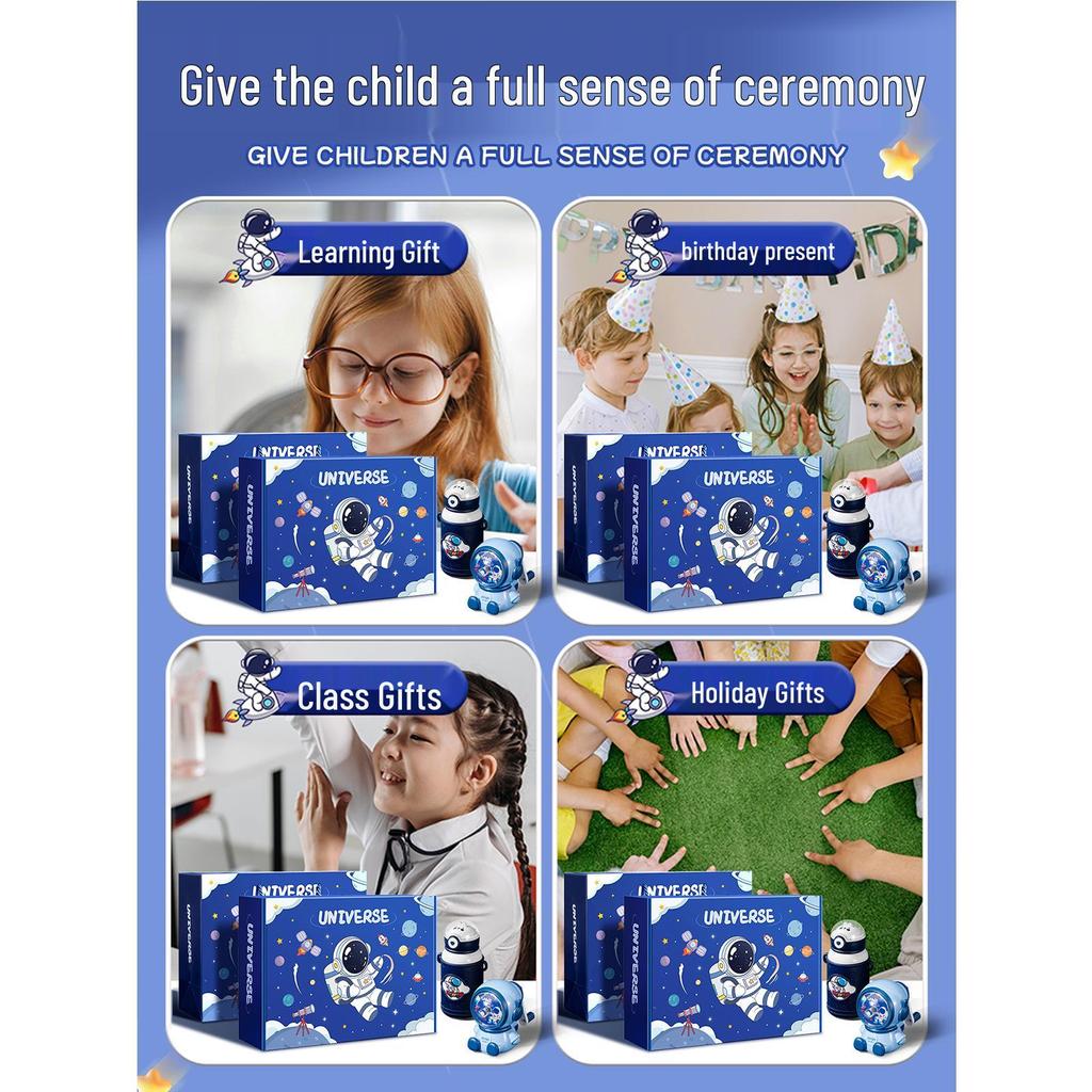 Astronaut Stationery Set: Comprehensive Learning Supplies for First-Grade Boys' Back-to-School or Birthday Gift.