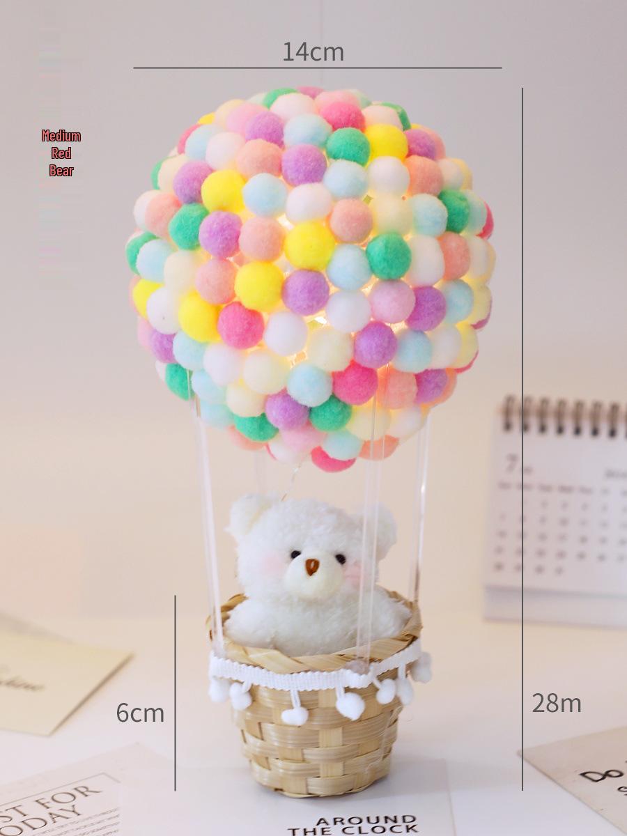 

Набор для поделок «Ночник-воздушный шар из помпонов» - Занятие для родителей и детей с разноцветными плюшевыми шариками Up to 36v