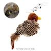 Cat Interactive Toy Electric Simulated Chirping Bird Plush Cat Toy Pet Feather Tease Cat Toy Bird Toy