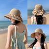 Korean Version of Outdoor Travel Foldable Breathable Sun Protection Bow Fisherman Hat Hat Women Summer New Knit Sun Protection
