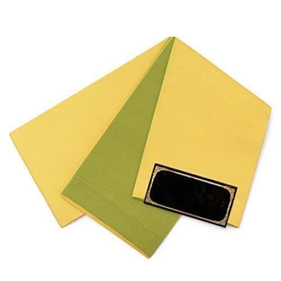 

Muromachi Small bag obi Hakataori Domestic plain reversible small bag obi For yukata hakama lower obi Synthetic fiber yu yellow yellow RMJ523 [Kyoto