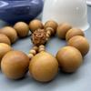 Barbie Sandalwood Bracelet 2.0: Single Strand Prayer Beads for Men and Women - Wooden Handicraft